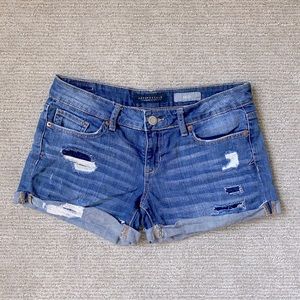 Denim Midi Shorts